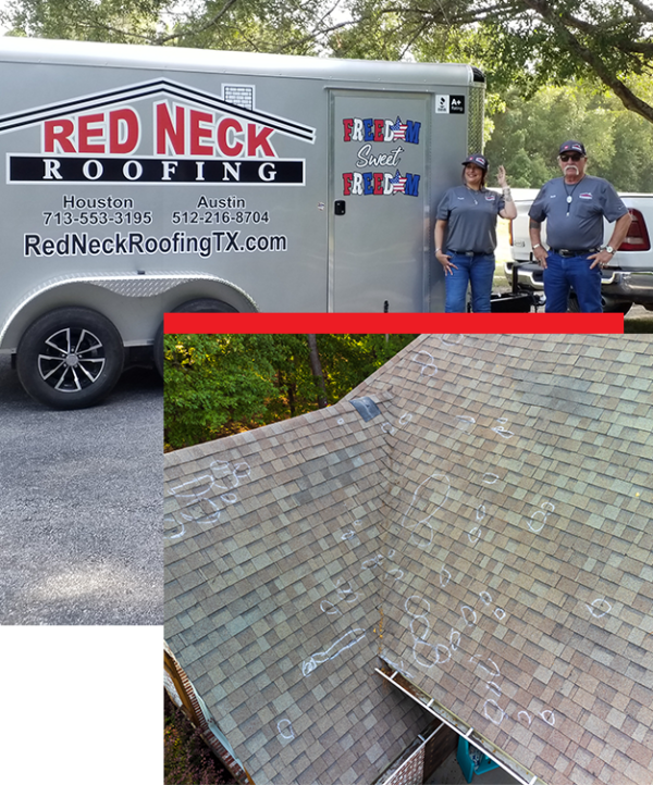 Hail Damage Roof Repair Near Me Houston, Austin Redneck Roofing